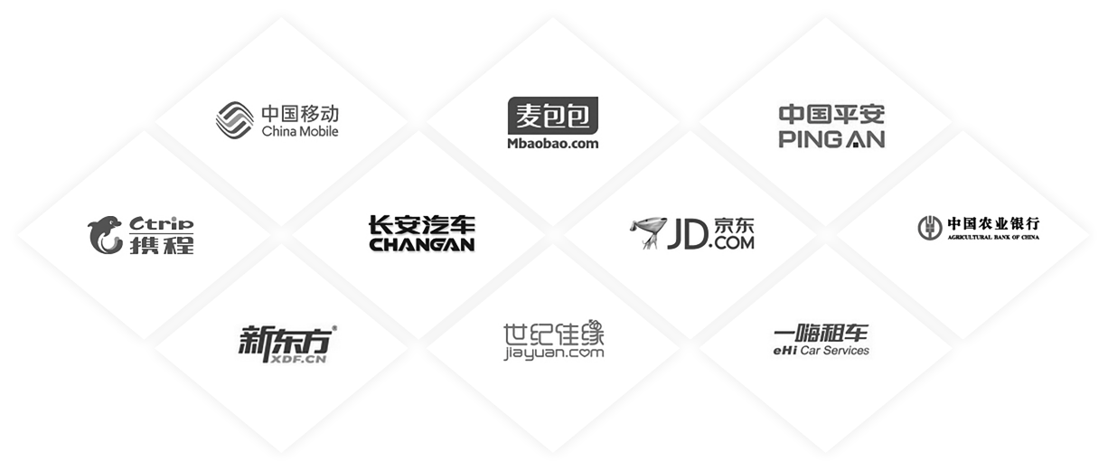 中国移动 麦包包 中国平安 携程 长安汽车 JD京东 中国农业银行 新东方 世纪佳缘 一嗨租车